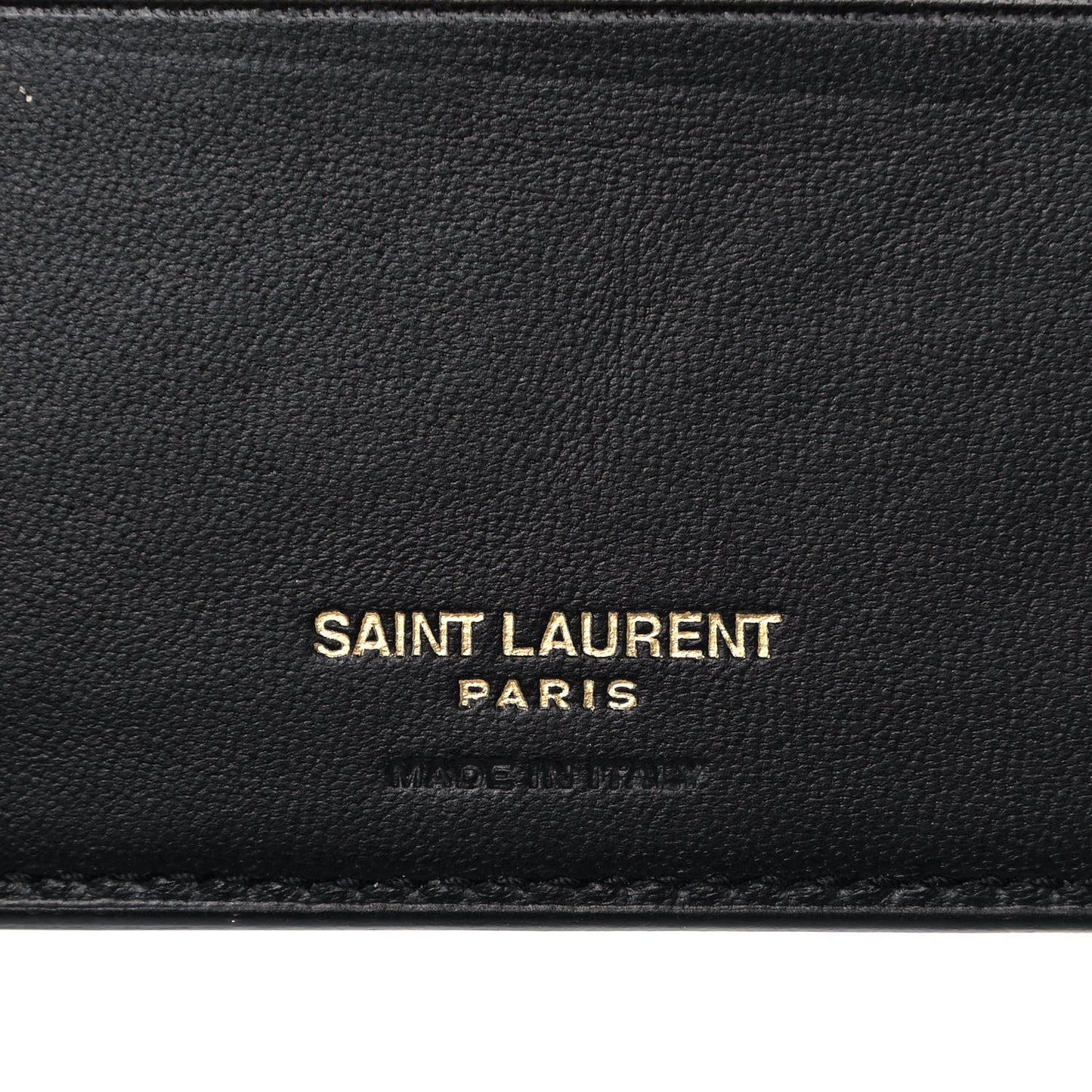 Calfskin Crocodile Embossed Tiny Monogram Bill Clip Wallet Black