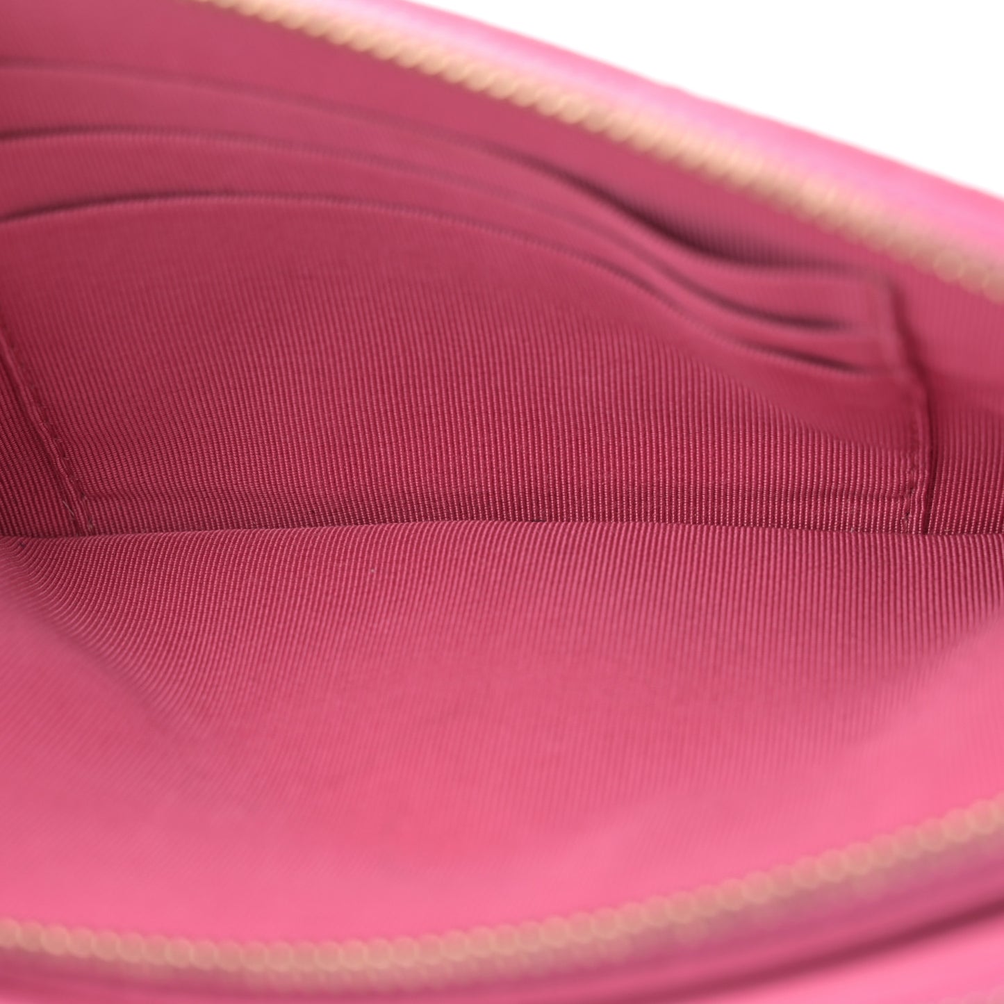 Caviar Quilted Small Clutch With Chain Pink