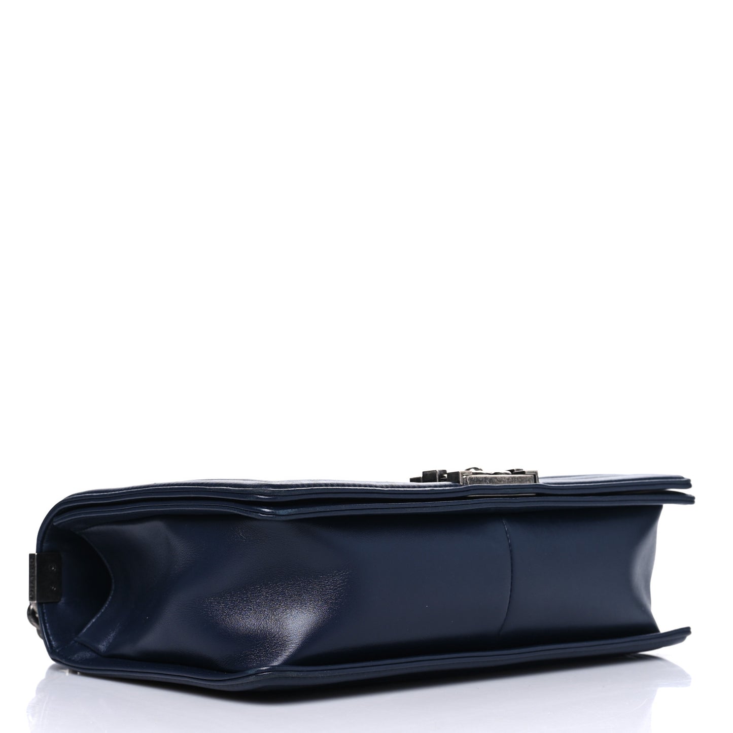 Lambskin Quilted New Medium Boy Flap Dark Navy Blue