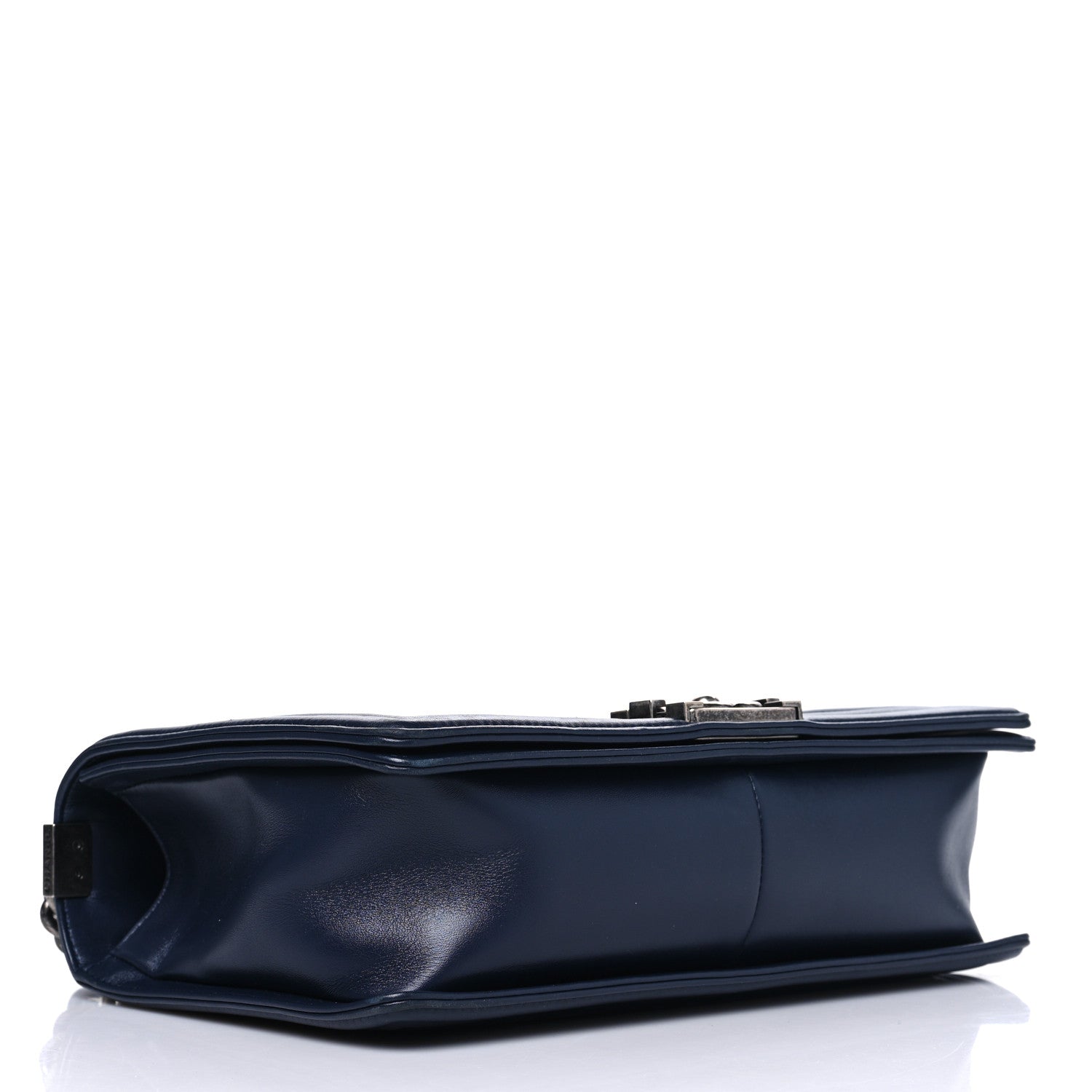 Chanel Lambskin Quilted New Medium Boy Flap Dark Navy Blue 4 of 14