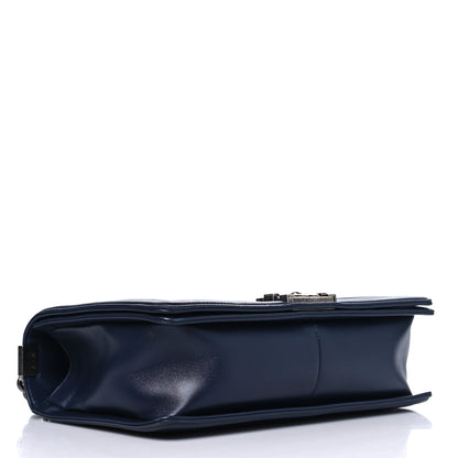 Chanel Lambskin Quilted New Medium Boy Flap Dark Navy Blue 4 of 14