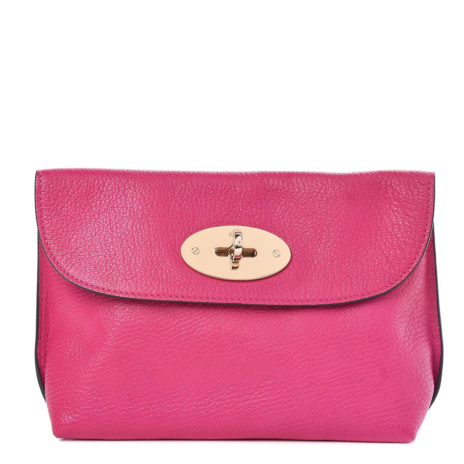 Mulberry Classic Grain Calfskin Darley Cosmetic Pouch Pink 1 of 11