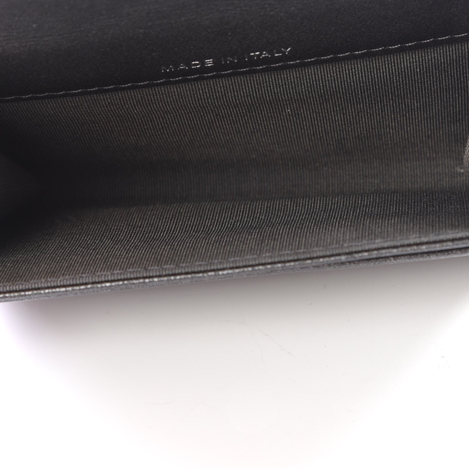 Chanel Goatskin Camellia Embossed Flap Card Holder Wallet Grey 4 of 11