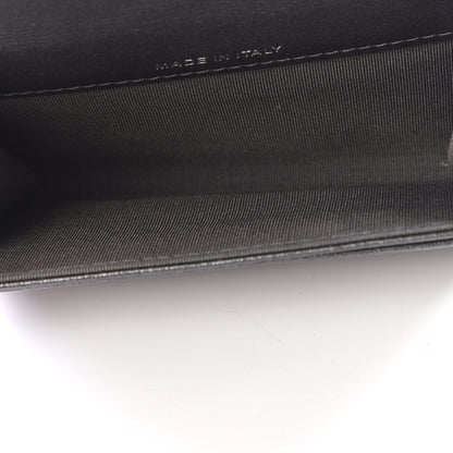 Chanel Goatskin Camellia Embossed Flap Card Holder Wallet Grey 4 of 11