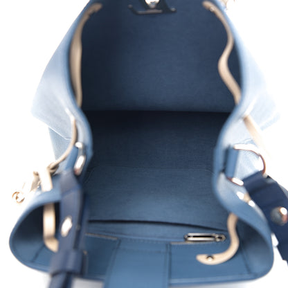 Louis Vuitton Calfskin Lockme Bucket Blue Jean 4 of 8