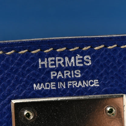 Hermes Epsom Candy Kelly Retourne 28 Bleu Electrique Mykonos 6 of 14