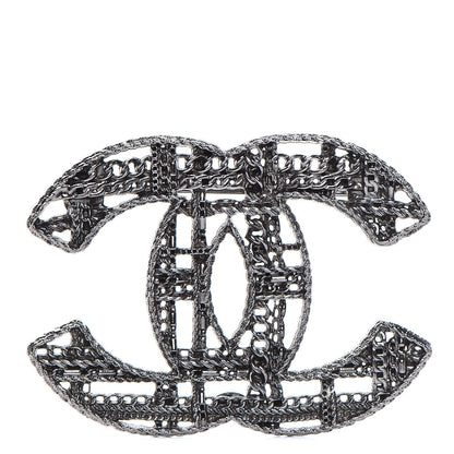 Chanel Ruthenium Chain CC Brooch 1 of 6