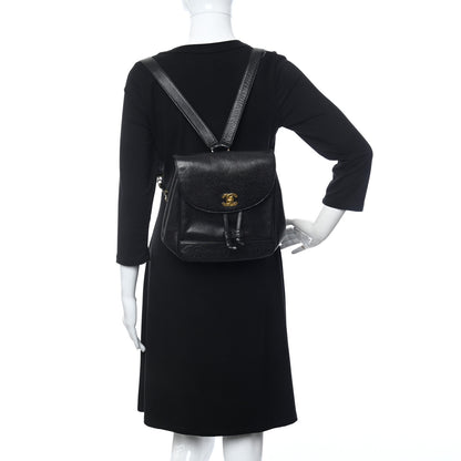 Chanel Caviar CC Backpack Black 2 of 9