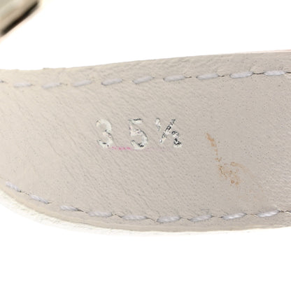 Prada Spazzolato Rois Re-Nylon Metal Triangle Logo Monolith Pouch Pocket 60mm Combat Boots 35.5 White 7 of 10
