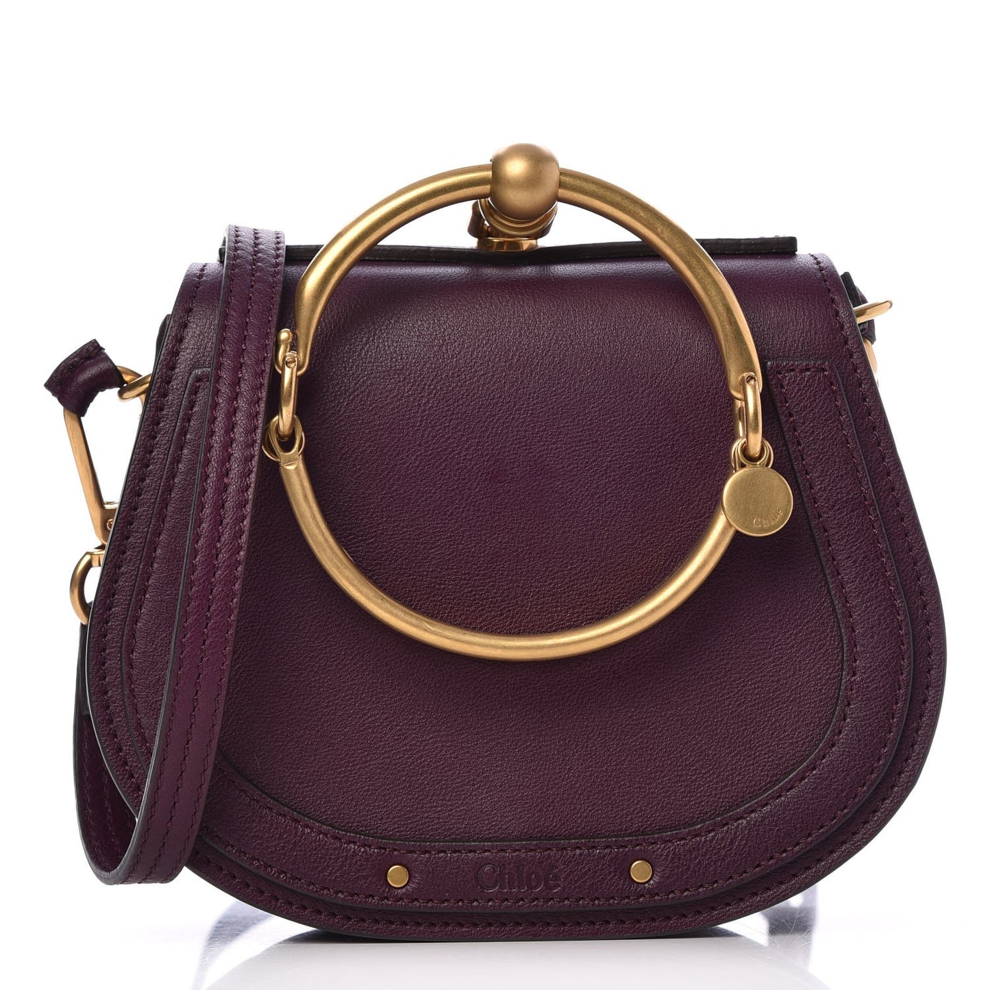 Calfskin Small Nile Bracelet Bag Intense Violine