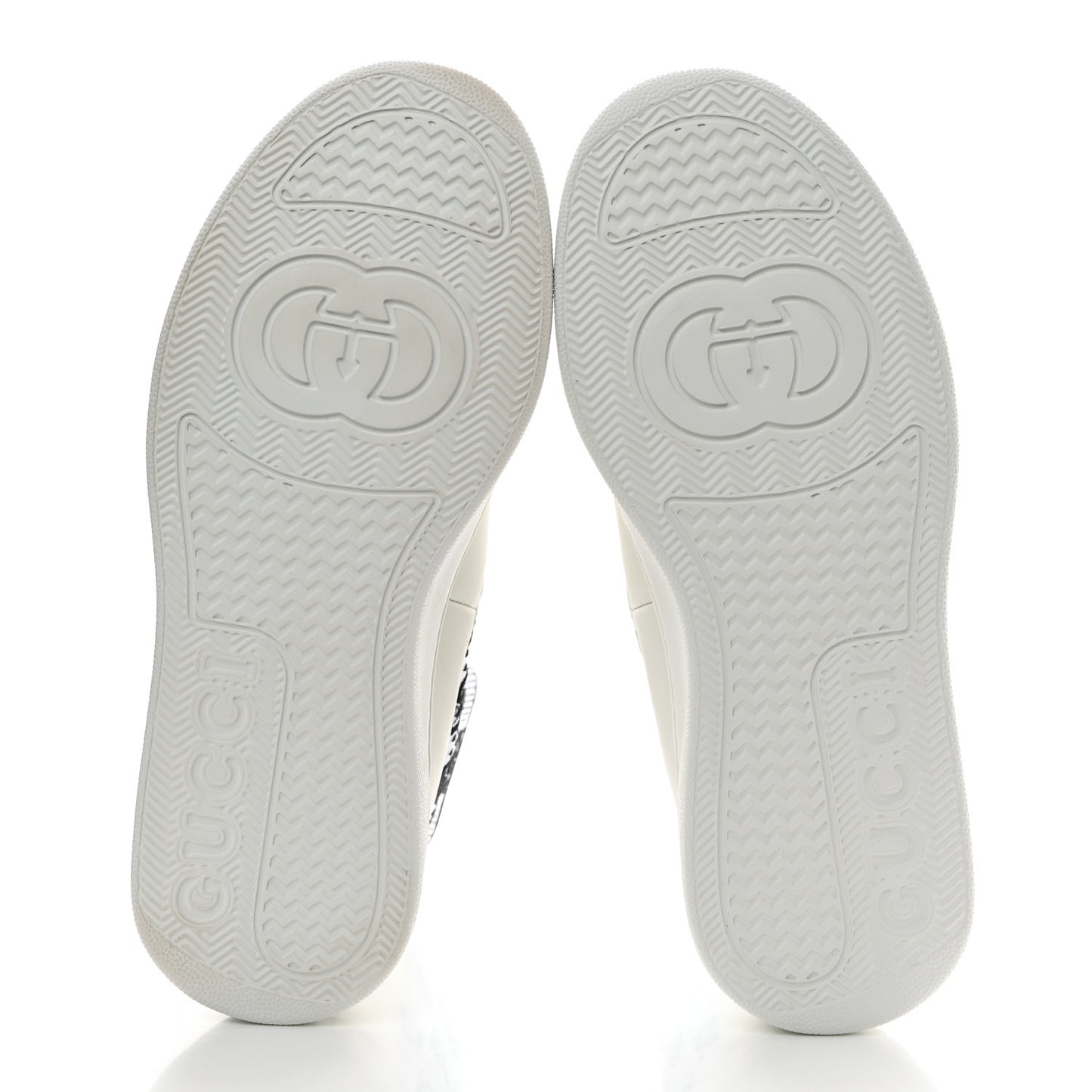 Dali Soft Calfskin Technical Jersey Knit GG Monogram Ankle Boots 40.5 White Great White Black