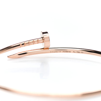 Cartier 18K Pink Gold Small Juste Un Clou Bracelet 17 3 of 3