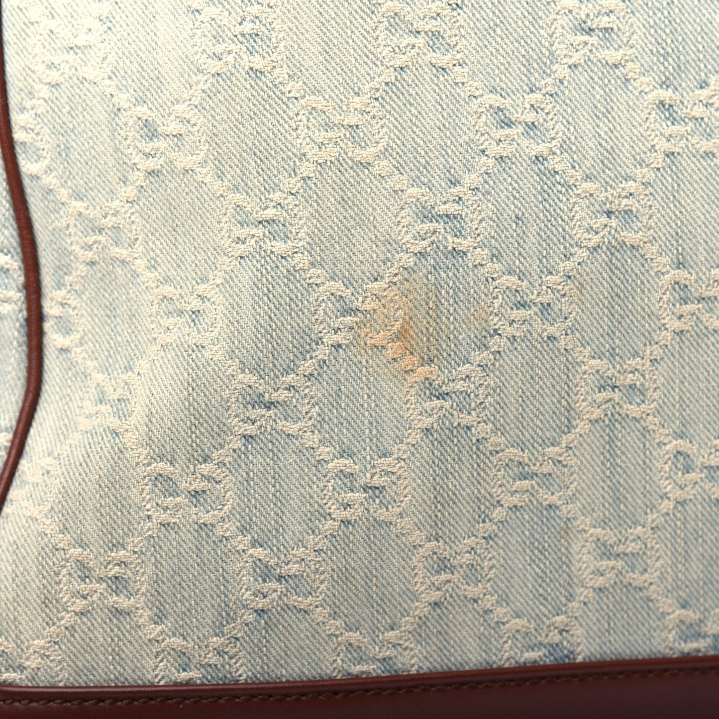 Denim Monogram Medium Valentine Top Handle Bag