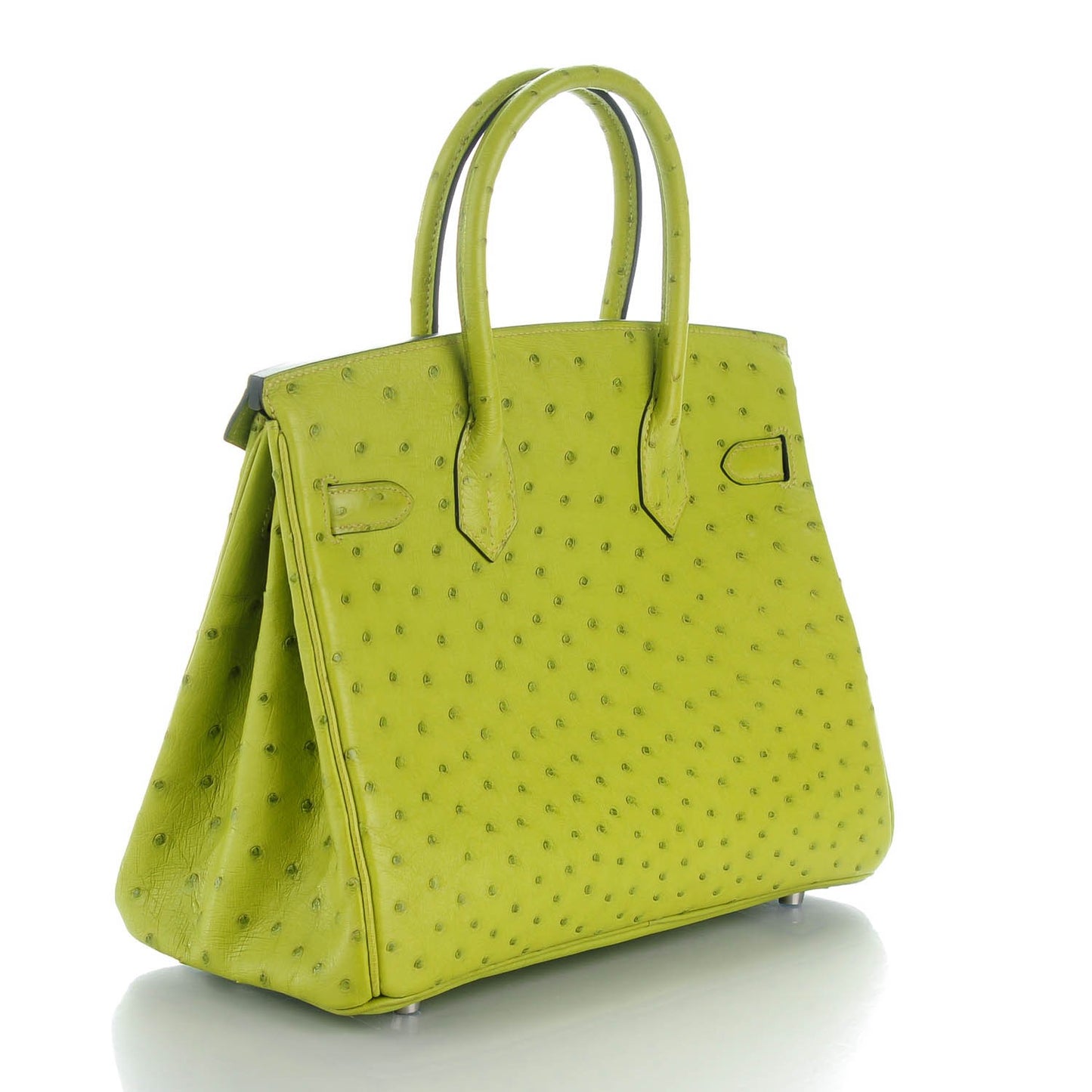 Ostrich Birkin 30 Vert Anis