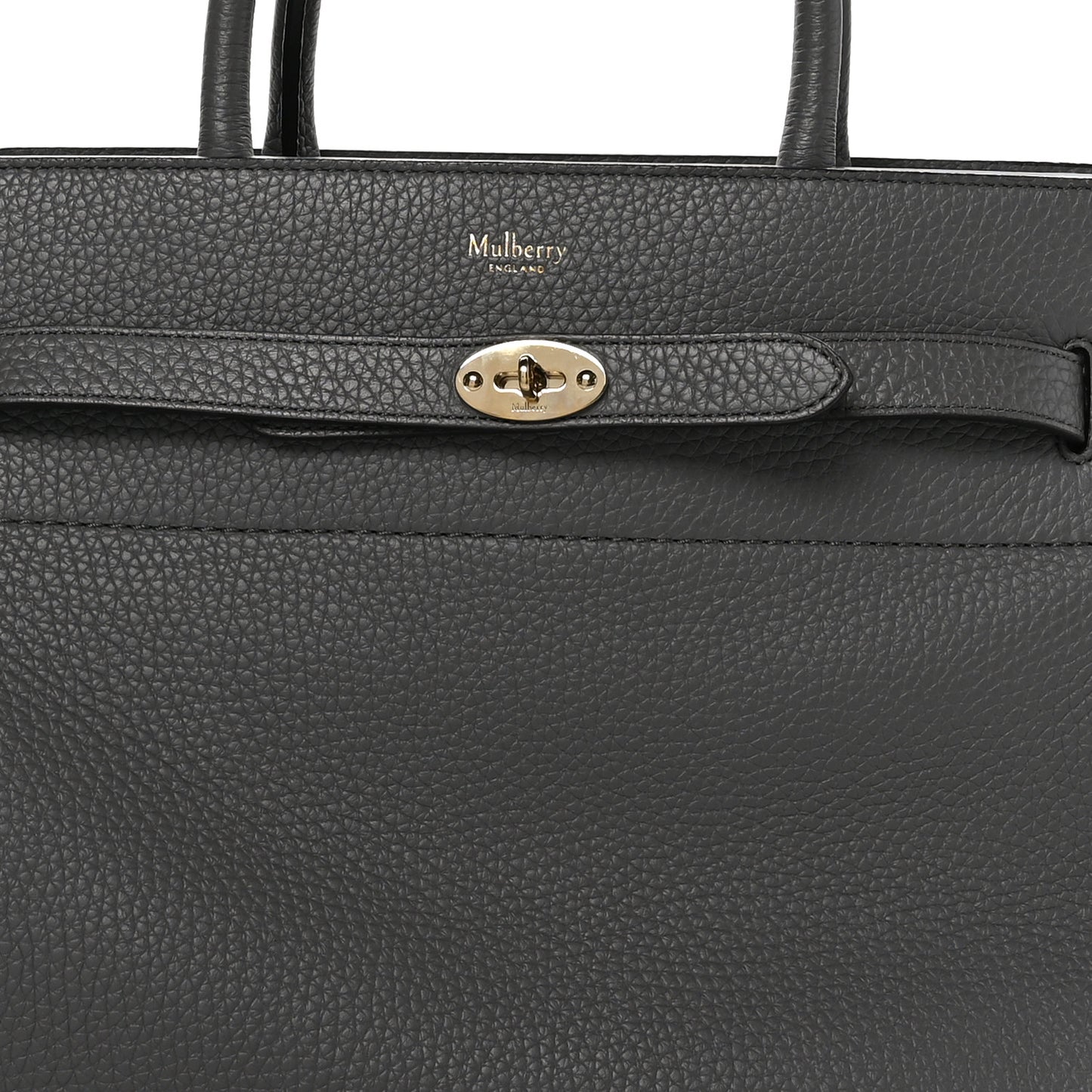 Heavy Grain Belted Bayswater Tote Charcoal