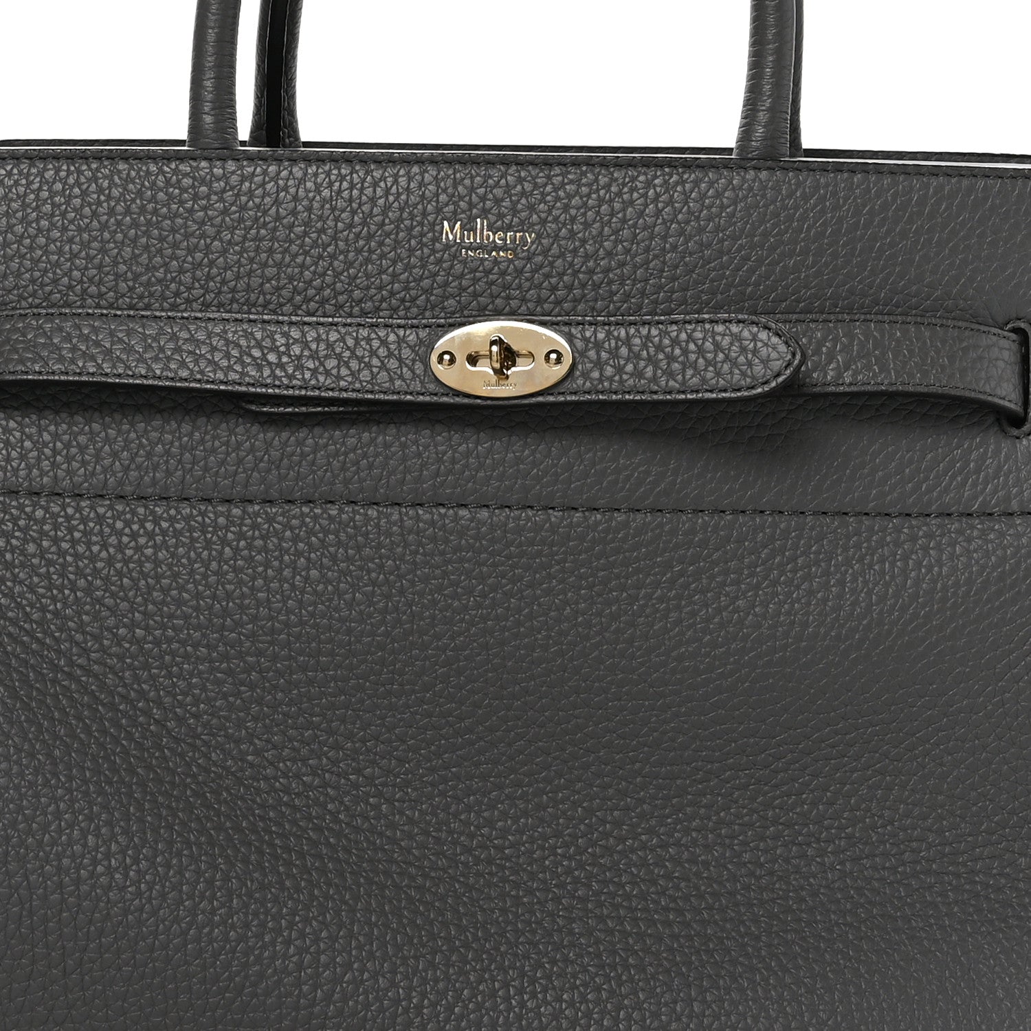 Mulberry Heavy Grain Belted Bayswater Tote Charcoal 7 of 11