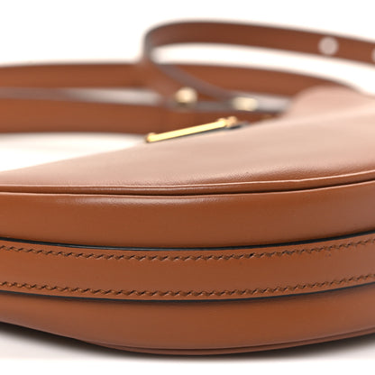Prada Soft Calfskin Mini Arque Shoulder Bag Cognac 8 of 9