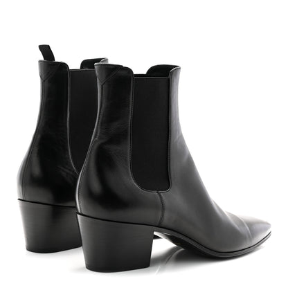 Saint Laurent Incrociato Muriel Vassili 60 Ankle Boots 39.5 Black 4 of 10