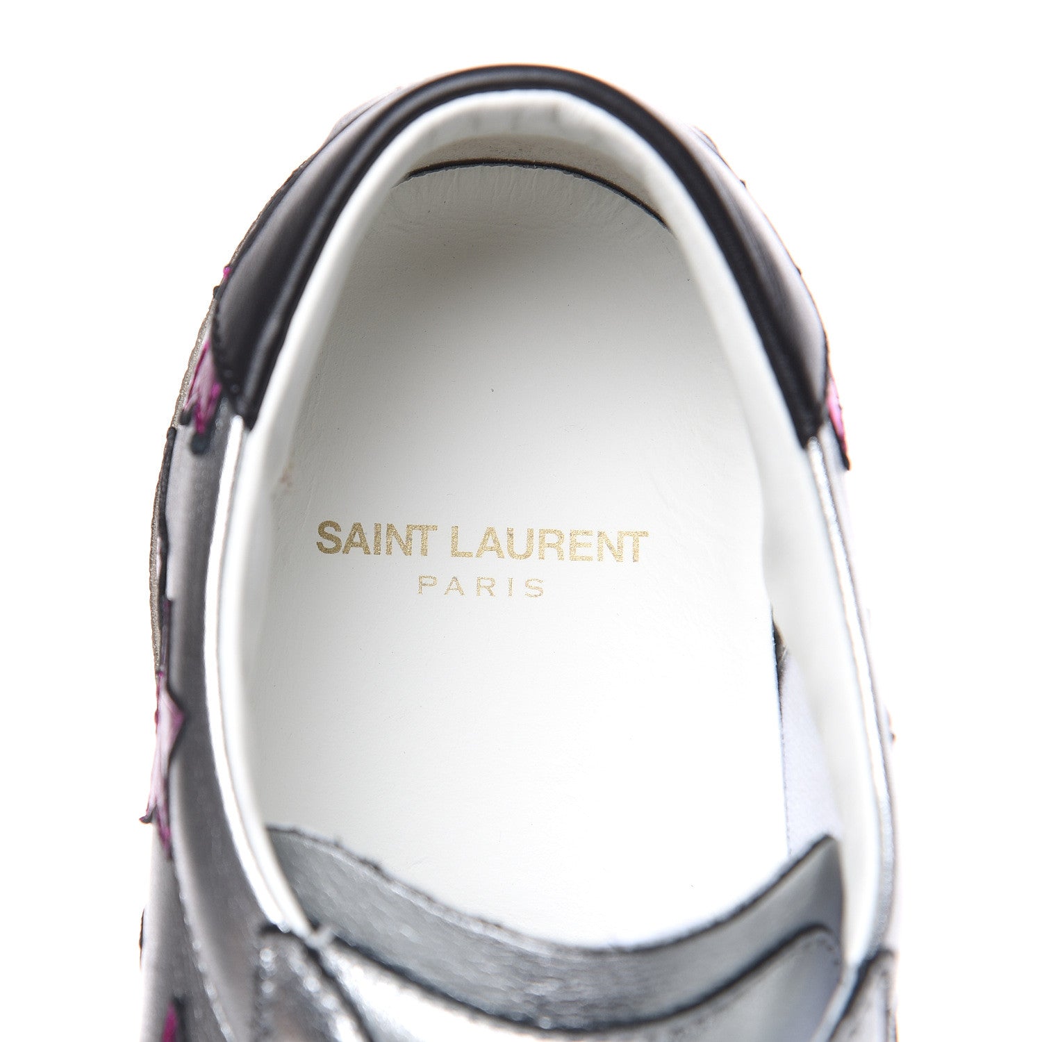 Saint Laurent Calfskin Star Court Sneakers 39 Metallic Pink 7 of 9