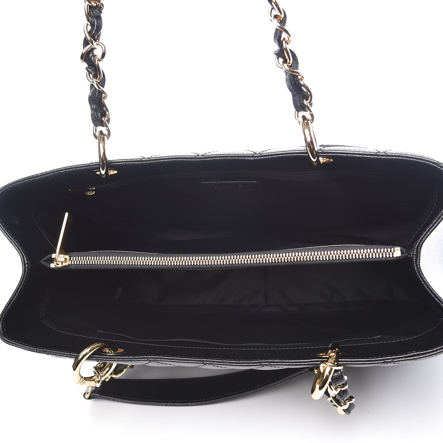 Caviar Quilted Grand Shopping Tote GST Black
