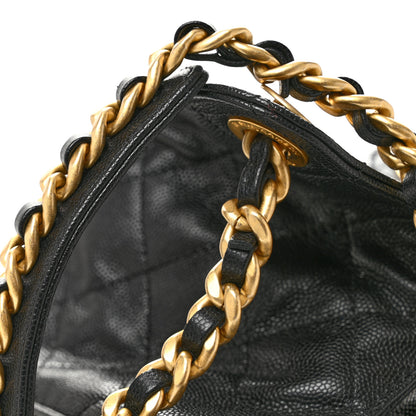 Chanel Caviar Quilted Medium Chanel 25 Handbag Black 12 of 14