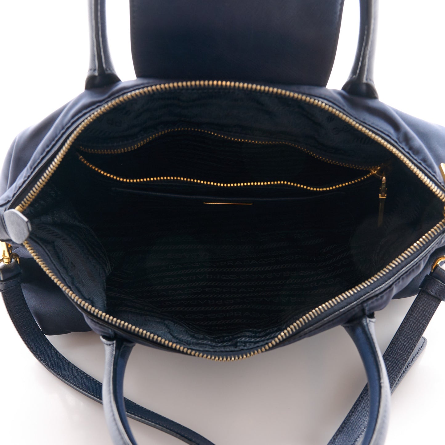 Tessuto Nylon Saffiano Tote Royal Blue