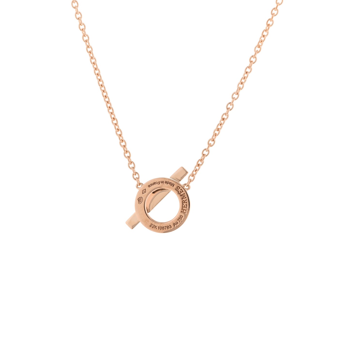 18K Rose Gold Diamond Finesse Pendant Necklace