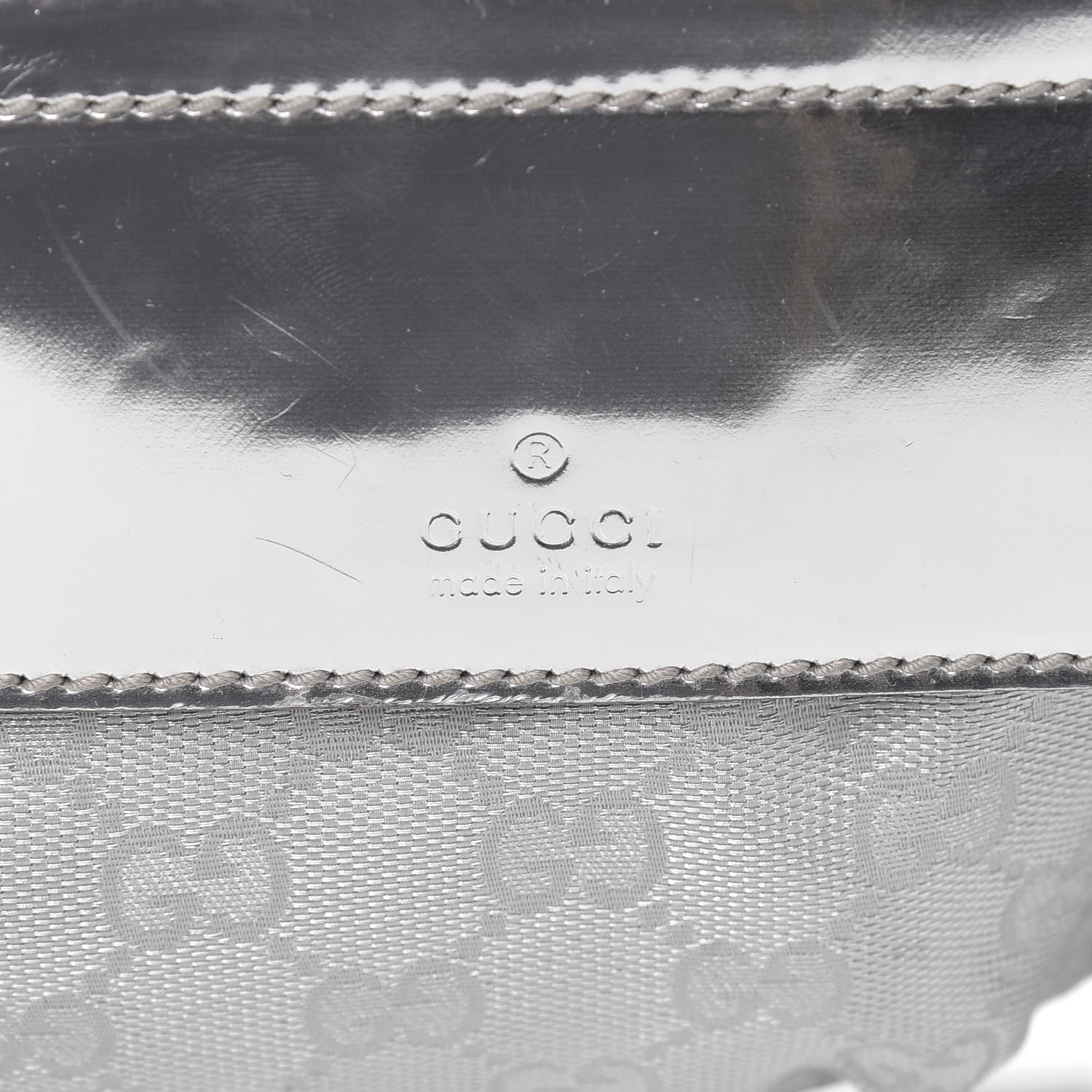 Gucci GG Monogram Web Double Pocket Belt Bag Silver 8 of 8