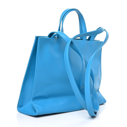 Telfar Vegan Leather Medium Shopping Bag Cyan 3 of 7