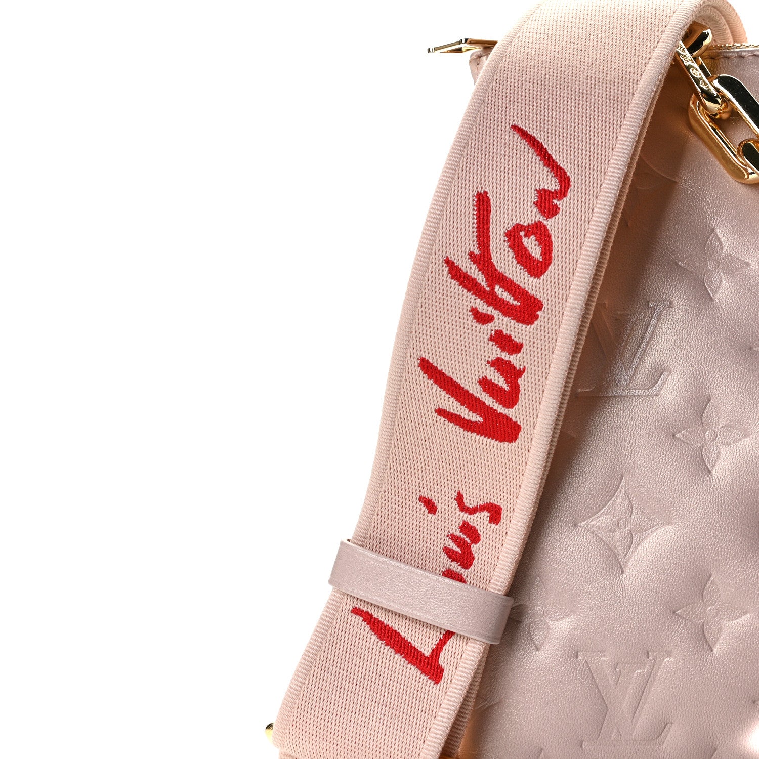 Louis Vuitton Lambskin Embossed Monogram Fall In Love Coussin PM Dragée Light Pink 9 of 9