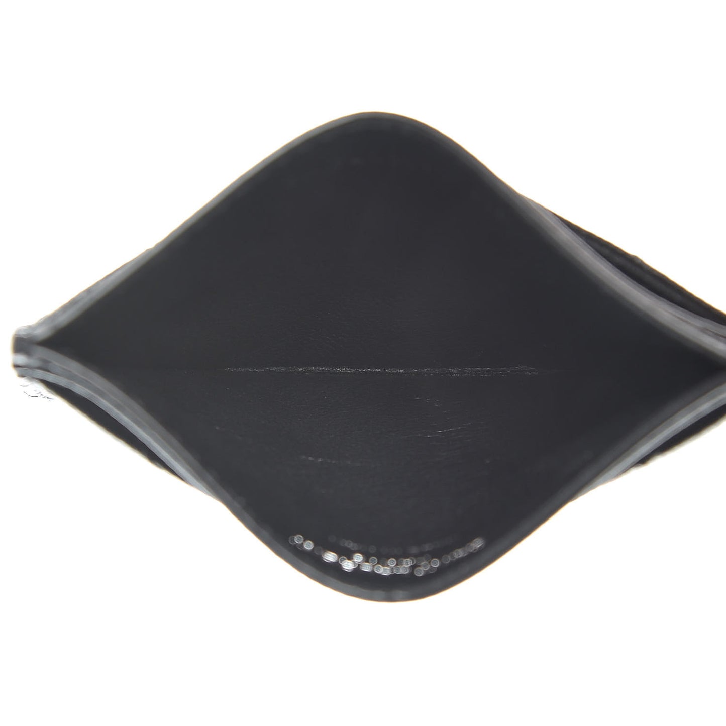 Grain De Poudre Matelasse Chevron Monogram Credit Card Case Black