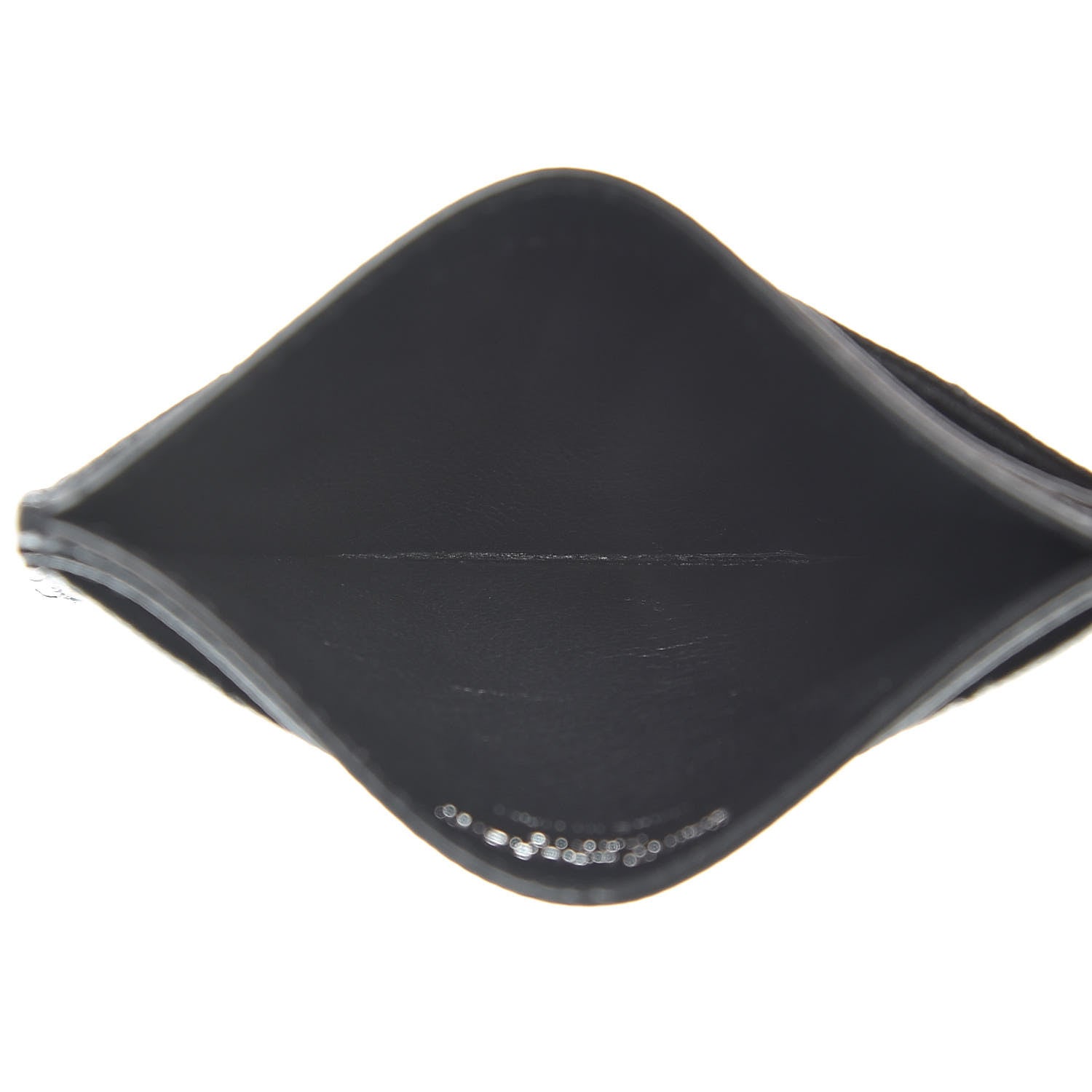Saint Laurent Grain De Poudre Matelasse Chevron Monogram Credit Card Case Black 5 of 7