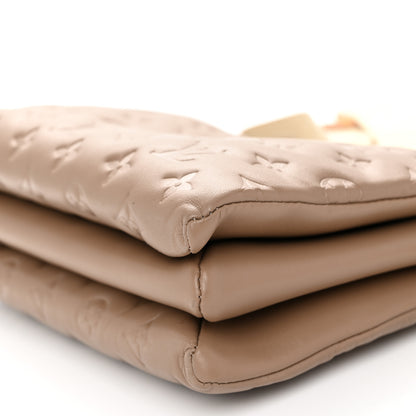 Louis Vuitton Lambskin Embossed Monogram Coussin PM Taupe 11 of 11