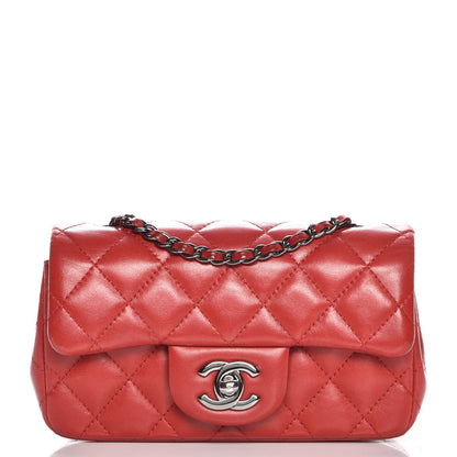Chanel Lambskin Quilted Extra Mini Flap Red 1 of 8