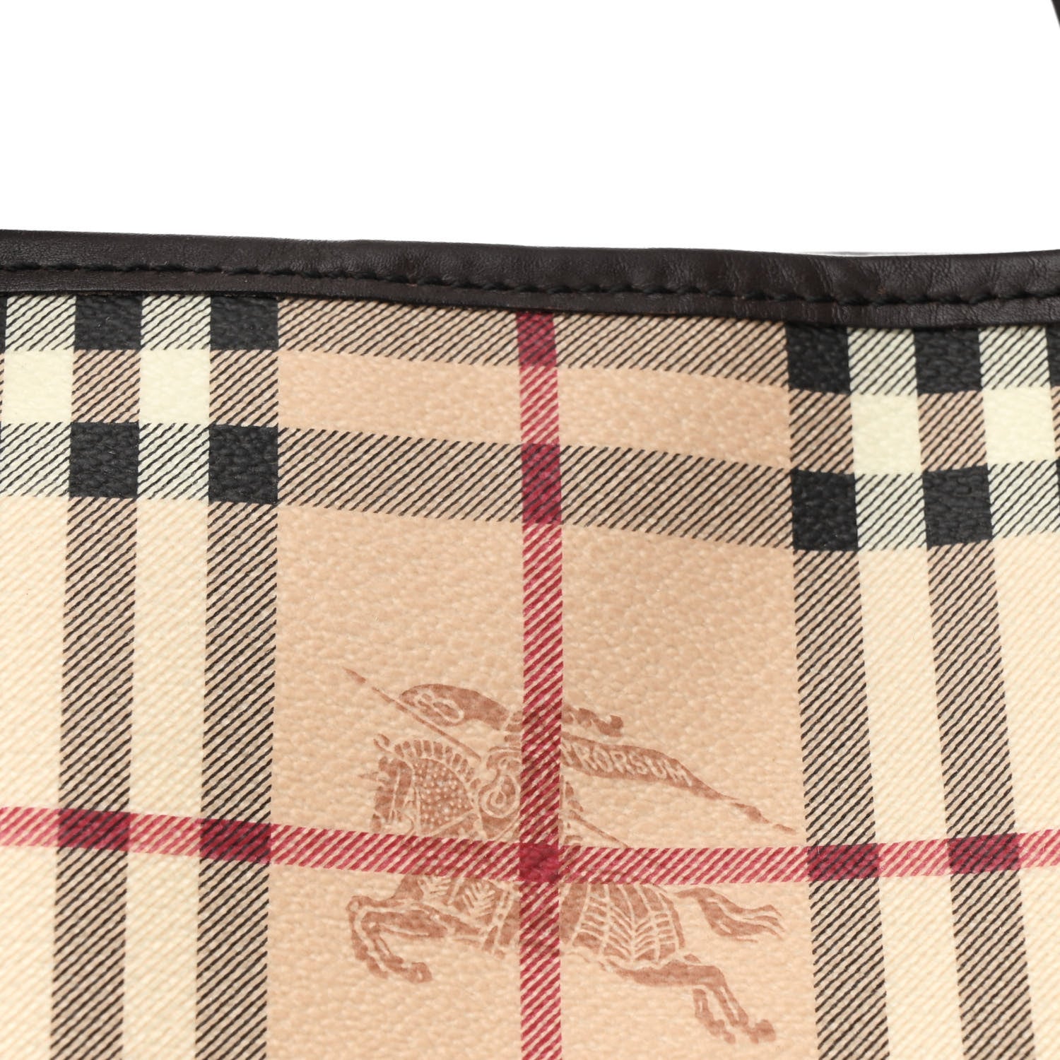 Burberry Haymarket Check Medium Regent Tote Chocolate 9 of 11