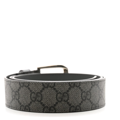 Gucci GG Supreme Monogram Plutone Calfskin 35mm Belt 90 36 Gray 2 of 7