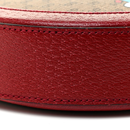 Gucci X DORAEMON Mini Vintage GG Supreme Monogram Mini Round Shoulder Bag Beige Cherry Red 10 of 12