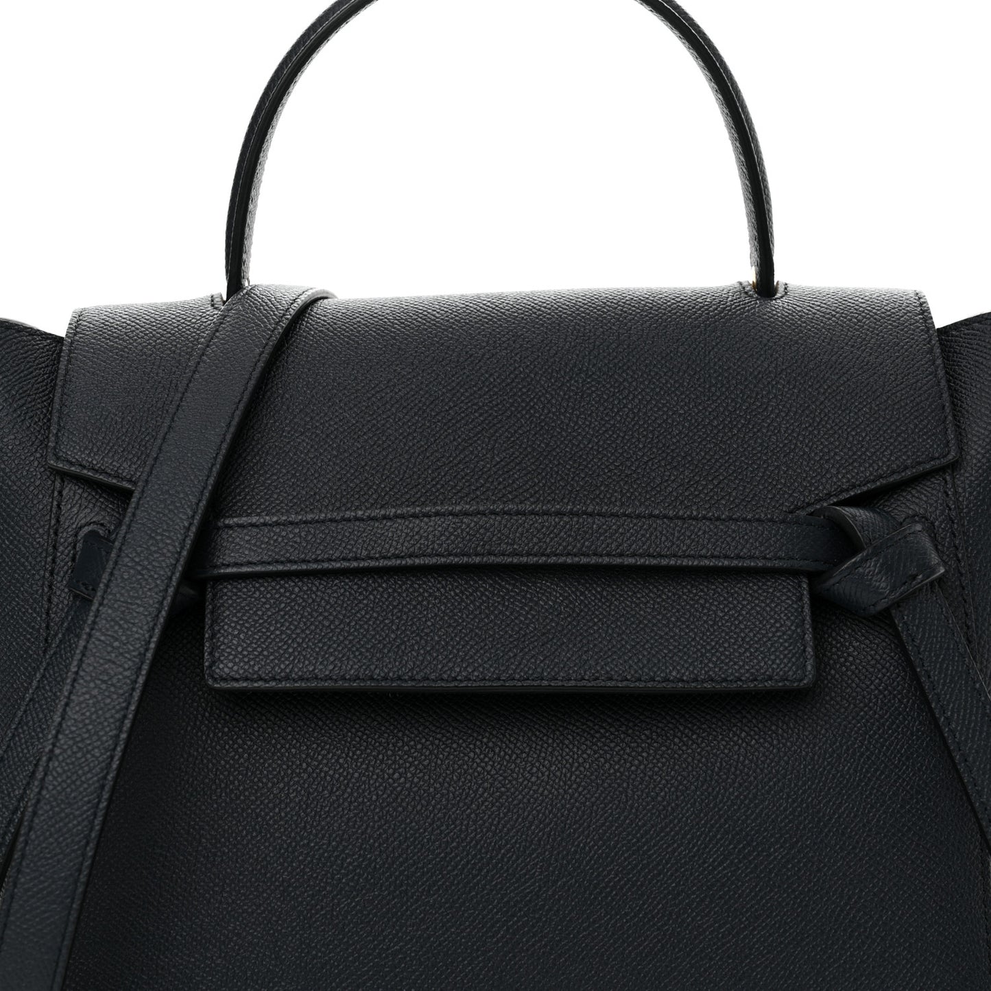 Grained Calfskin Micro Belt Bag Navy Blue