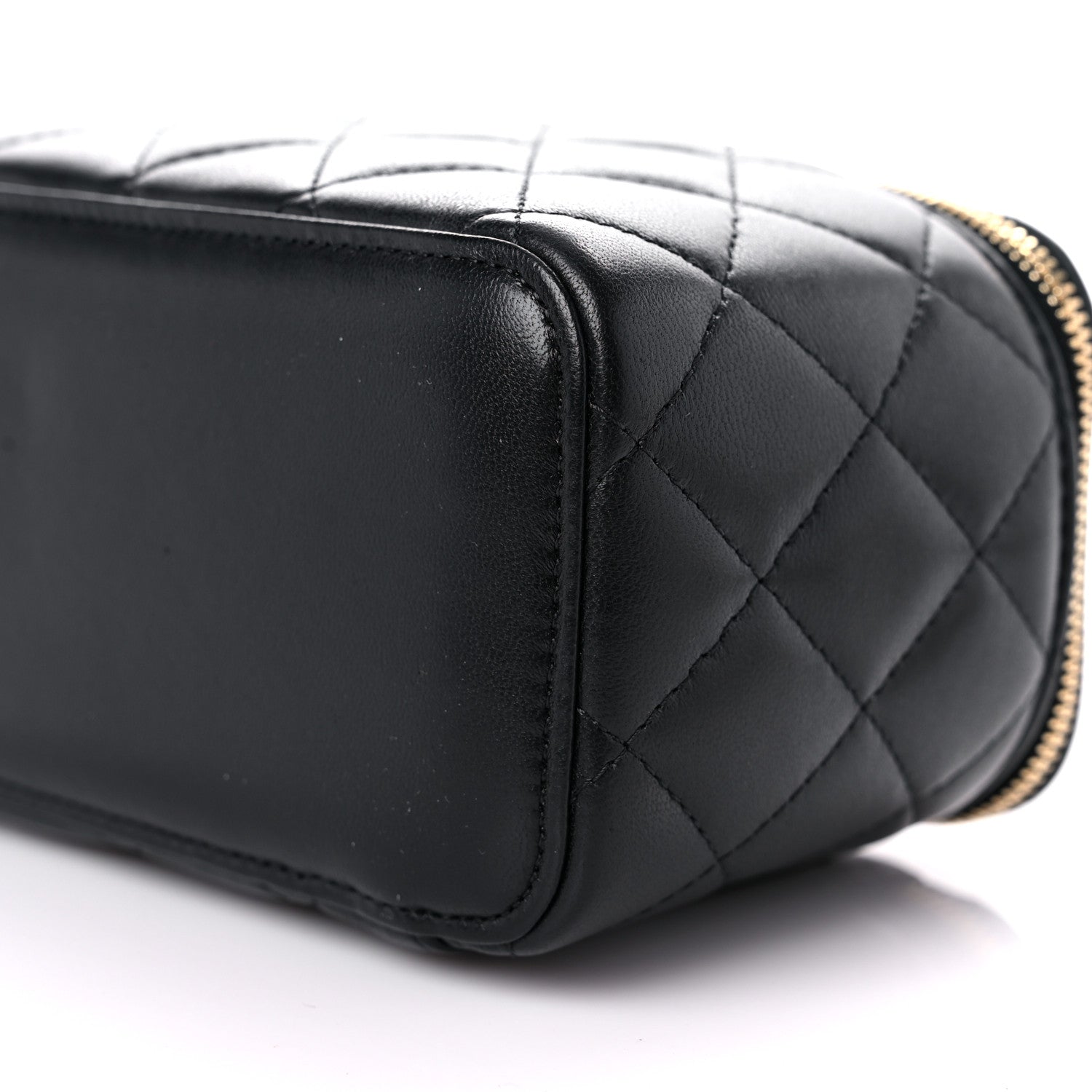 Chanel Lambskin Quilted Small Vanity Case With Chain Black 9 of 9