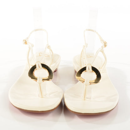 Christian Louboutin Nappa Flat Sandals 39 Off White 2 of 8