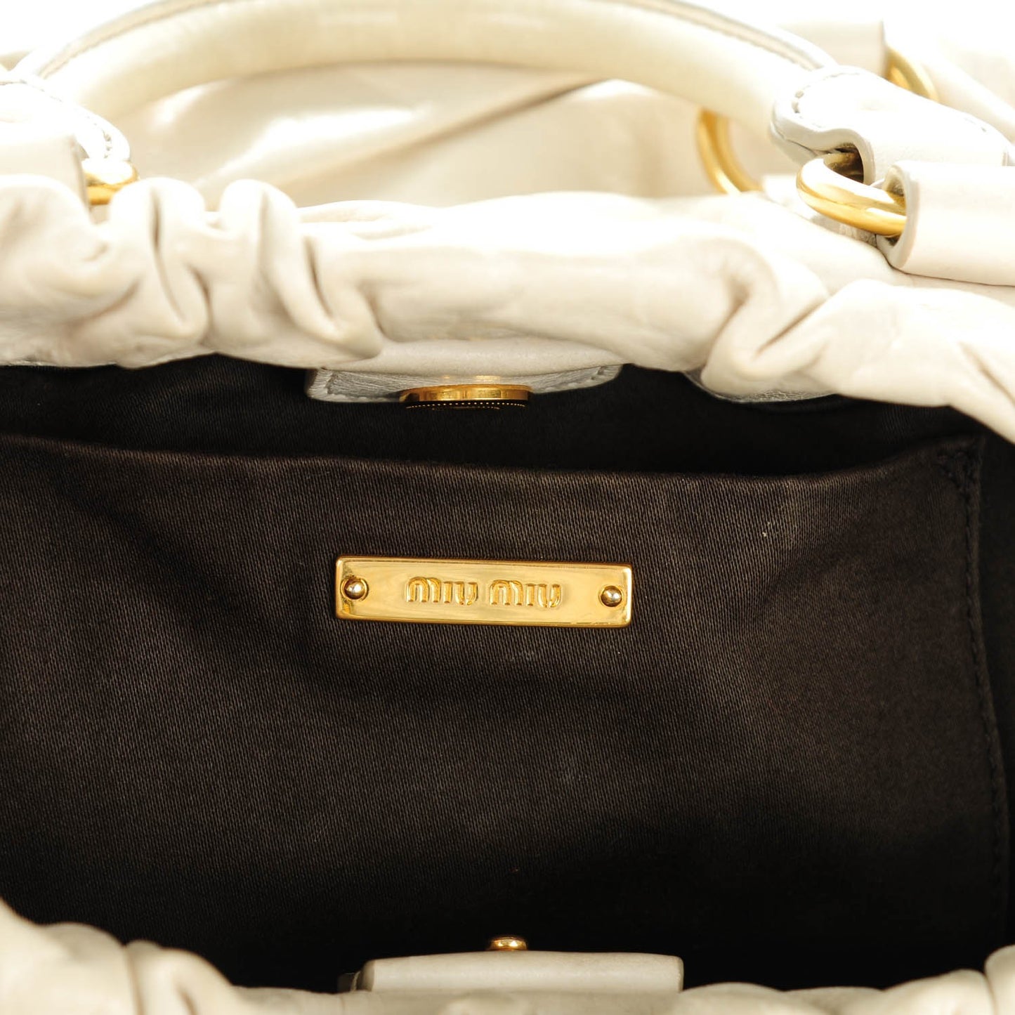 Vitello Lux Gathered Tote Quarzo