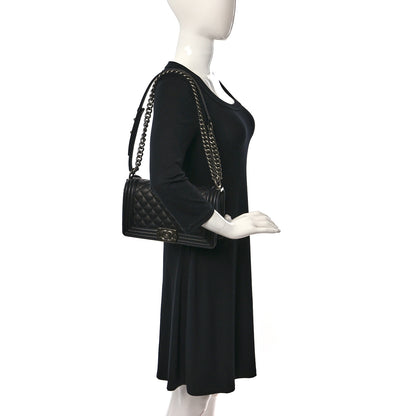 Chanel Caviar Quilted Medium Boy Flap Black 2 of 9
