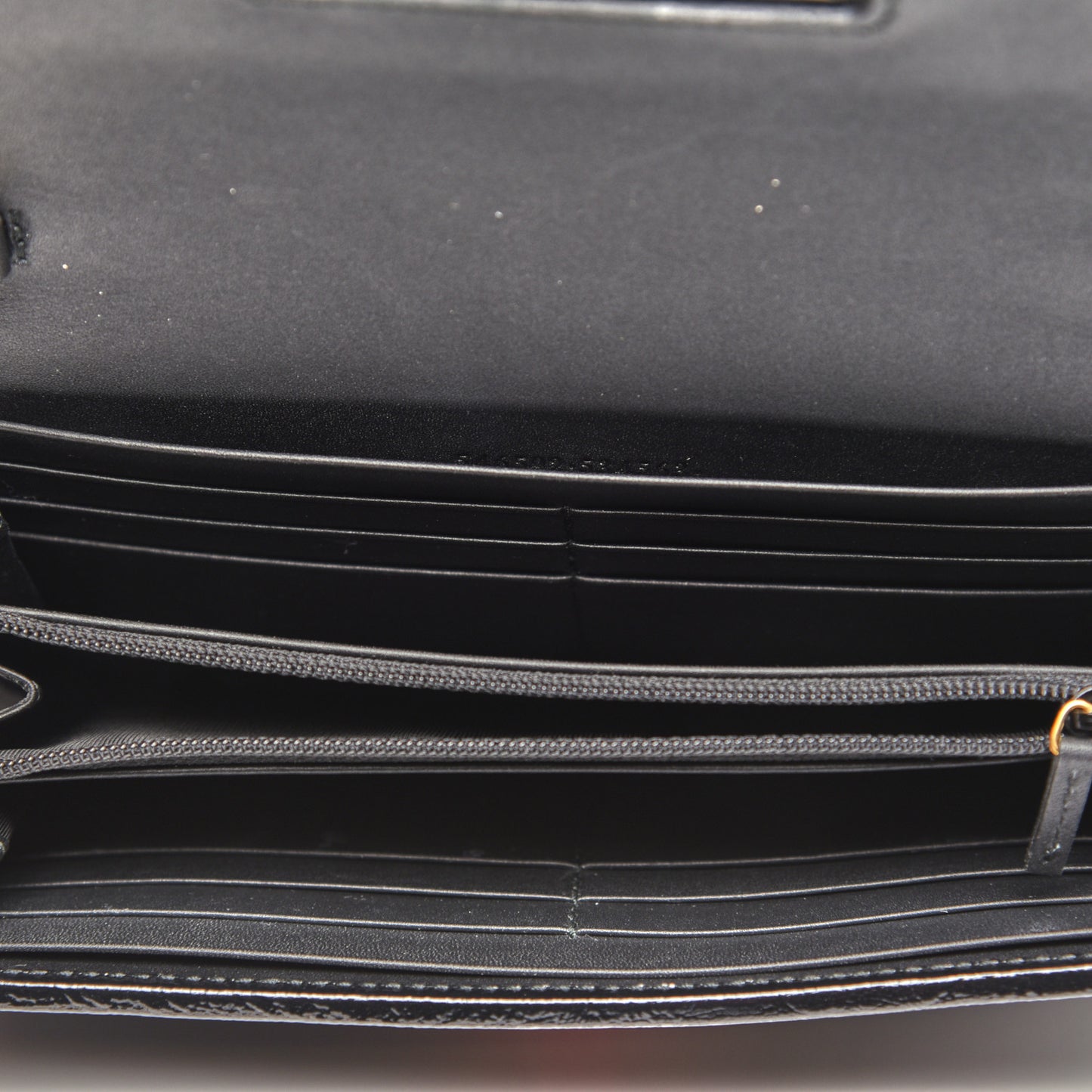 Suede Patent Web Ophidia Wallet On Chain Black