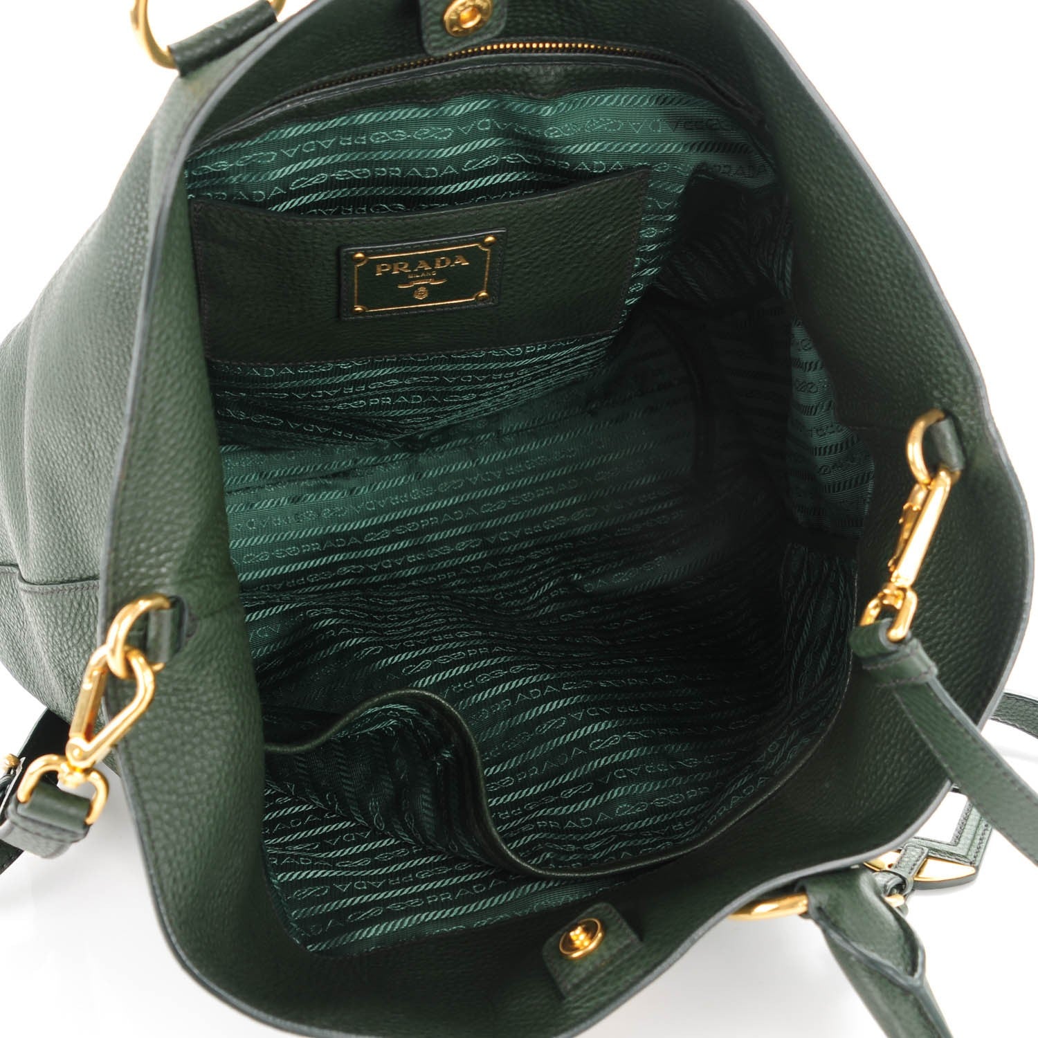 Prada Vitello Daino Tote Foresta 5 of 8