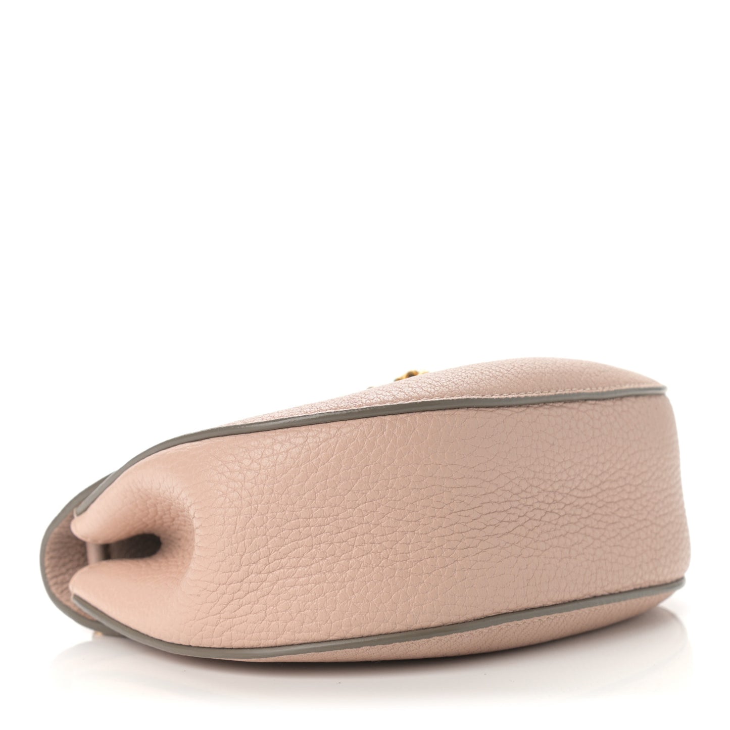 Grained Lambskin Mini Drew Shoulder Bag Cement Pink