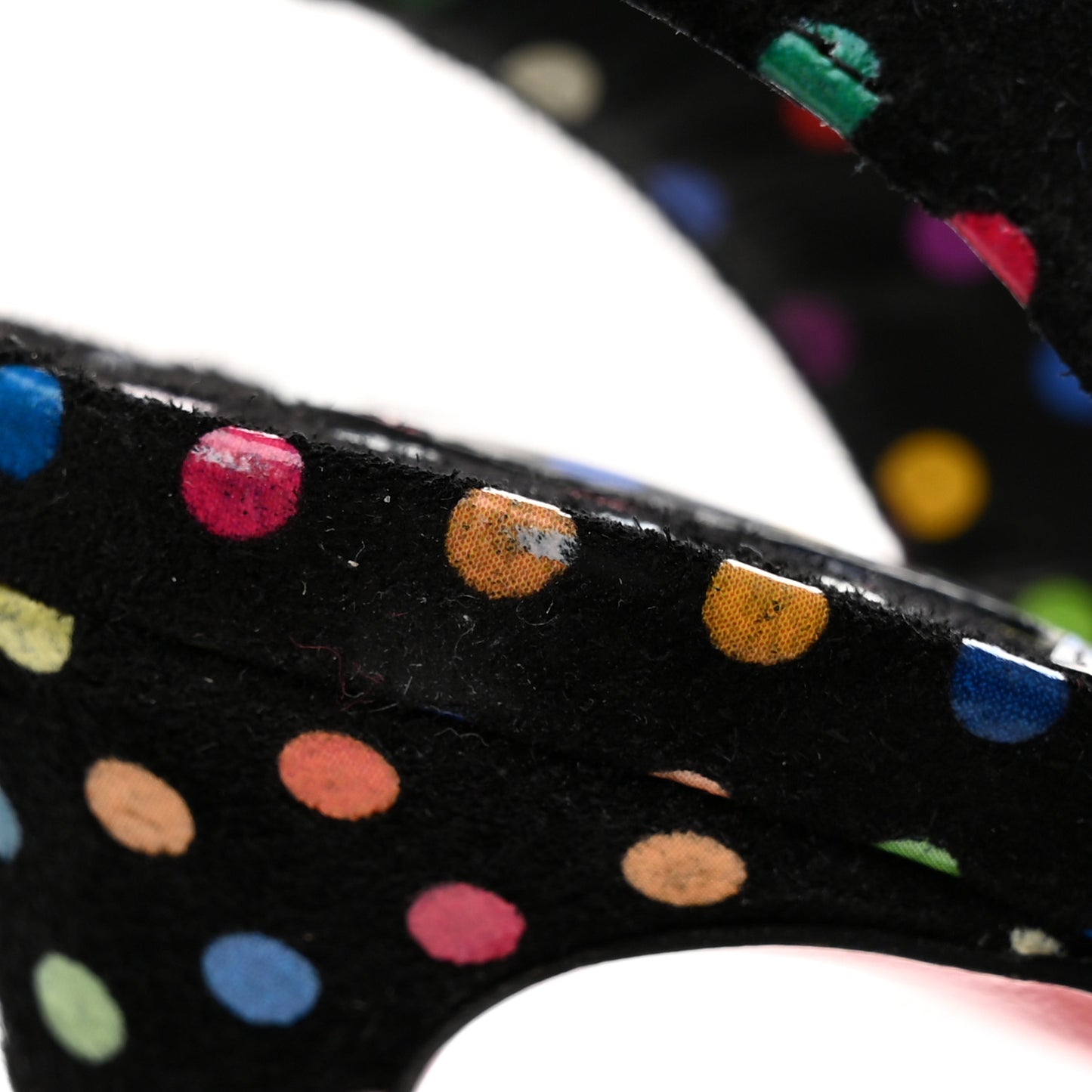 Suede O Marylin Sandals Heels 37.5 Black Multicolor