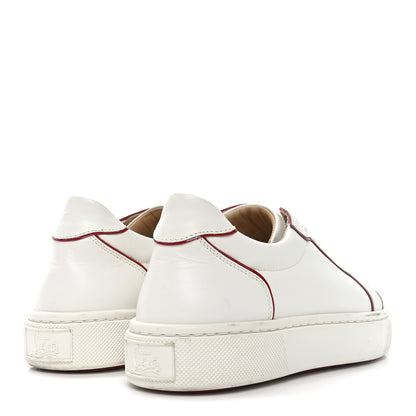 Christian Louboutin Calfskin Patent Vieirissima Flat Sneakers 36.5 White Loubi 5 of 8