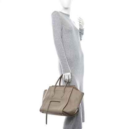 Celine Smooth Calfskin Medium Phantom Luggage Taupe 2 of 13