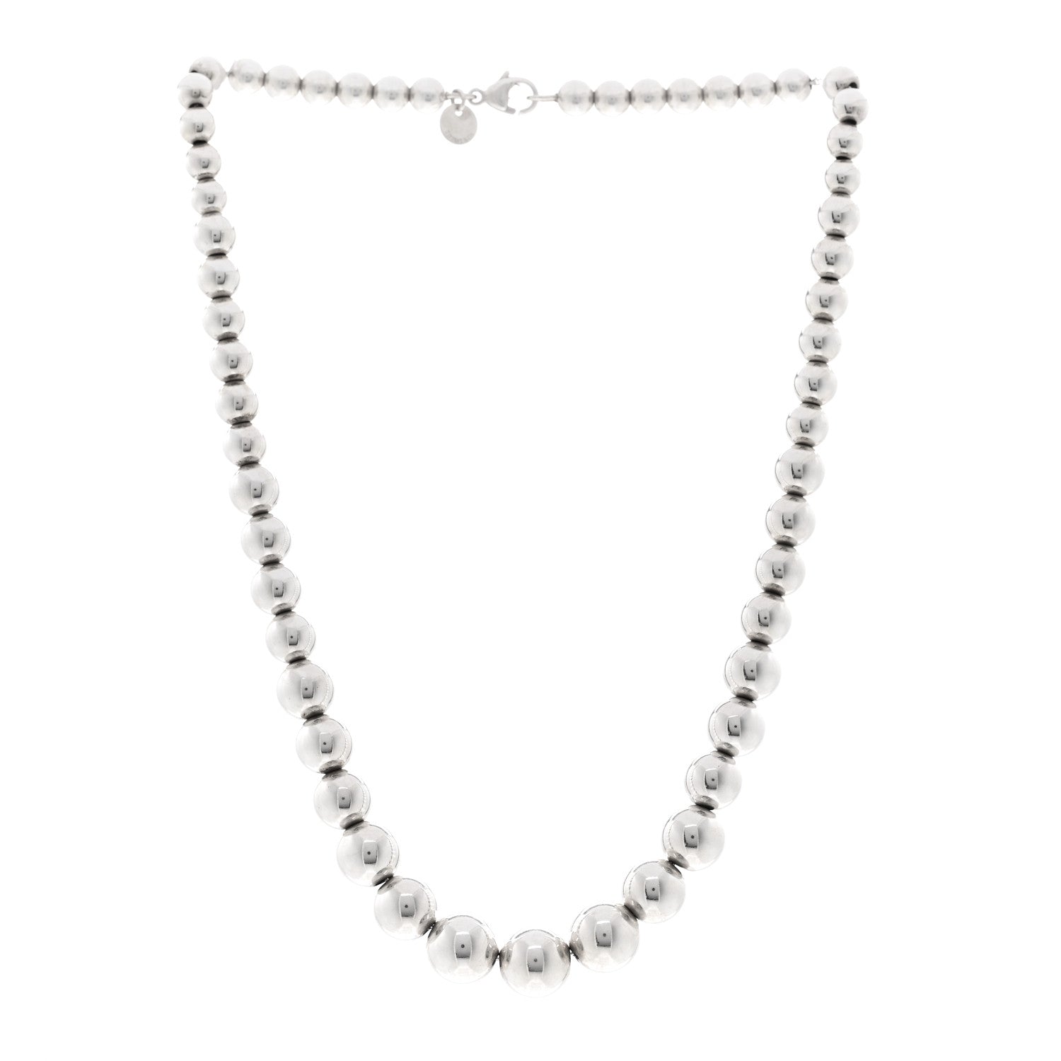Tiffany Sterling Silver HardWear Graduated Ball Necklace 3 of 4