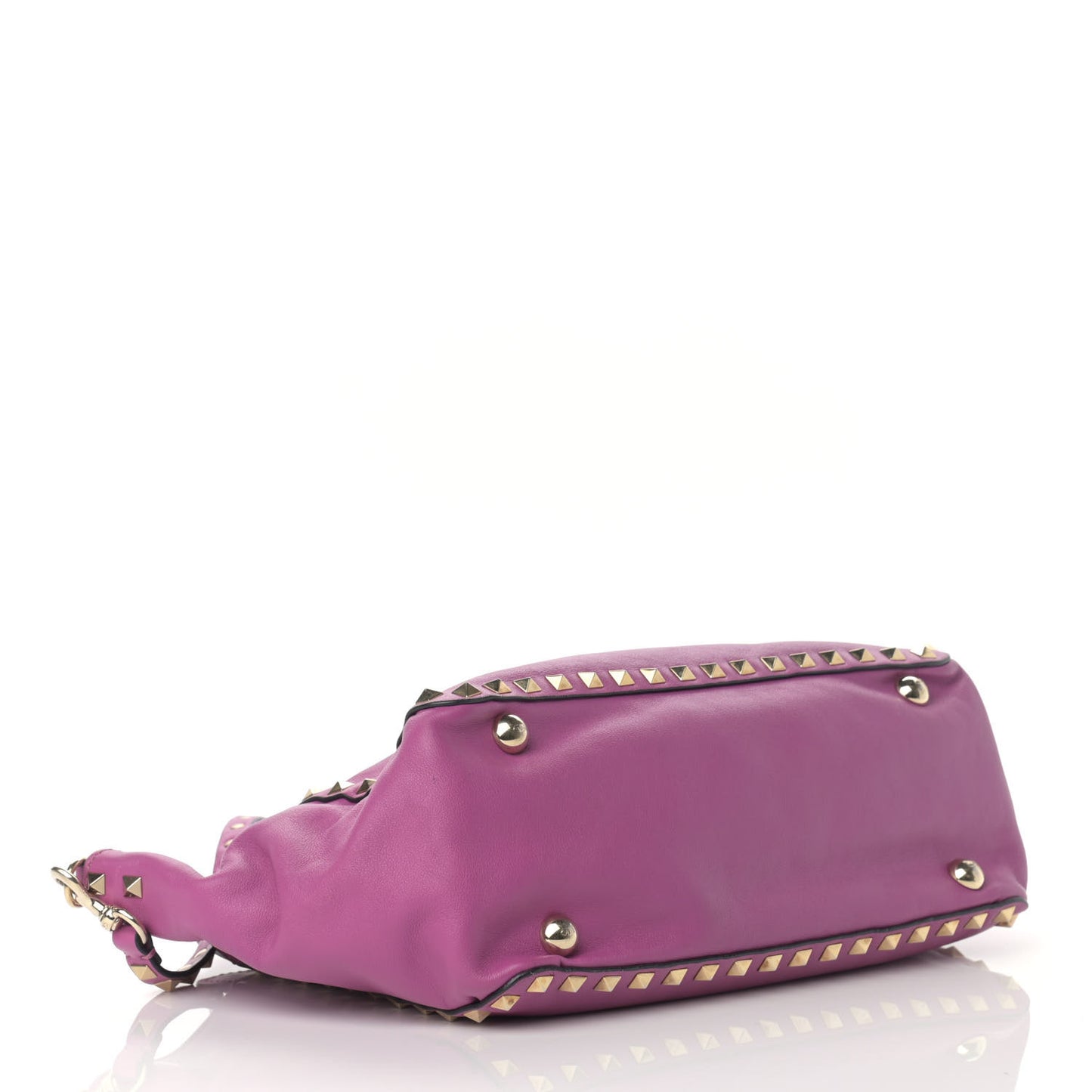 Vitello Small Rockstud Tote Purple Violet
